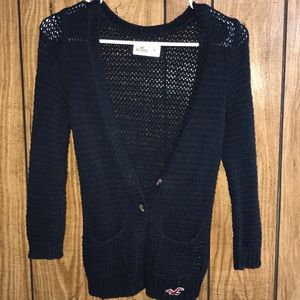 Navy Hollister cardigan